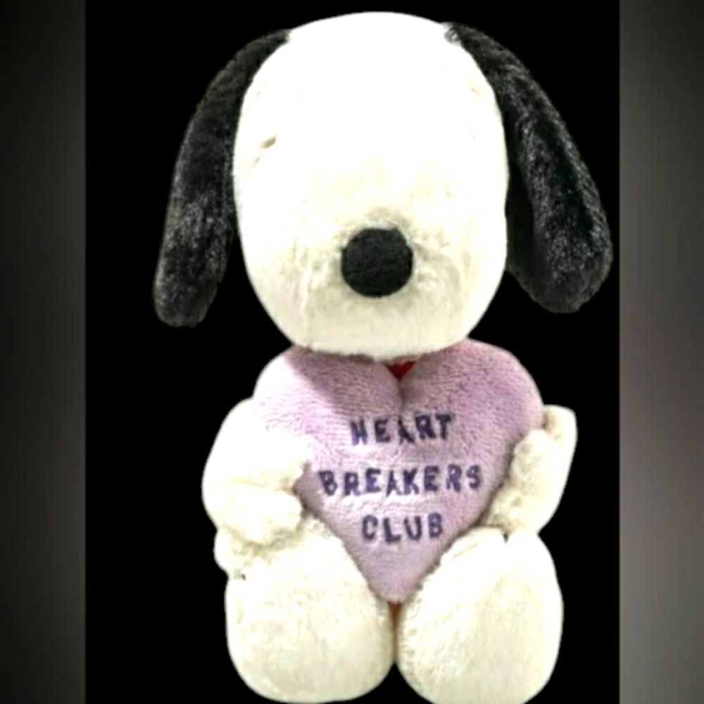 STEIFF X PENUTS SNOOPY - Heart Breakers Club Plush White and Black NWT.